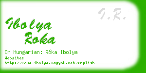 ibolya roka business card